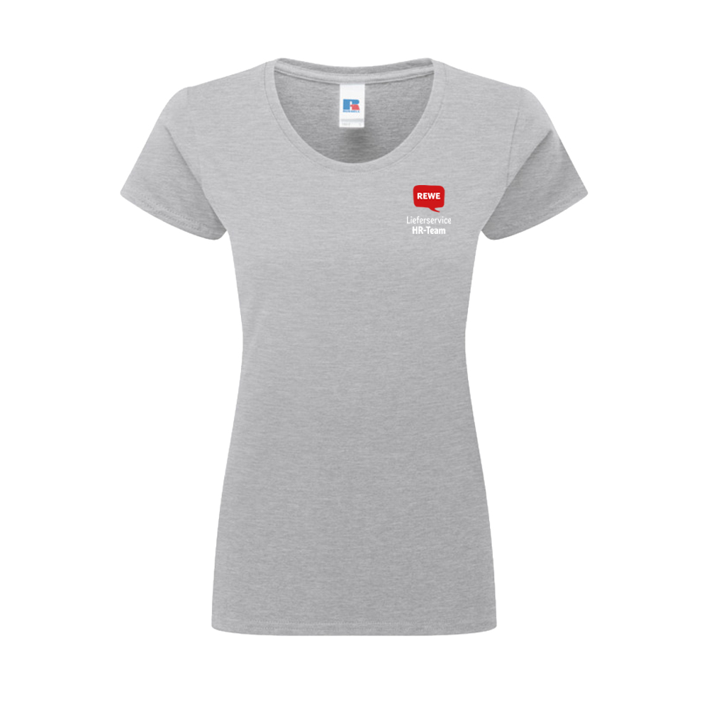 Russell Athletic Ladies T-Shirt 180F Grau S Lieferservice HR Team