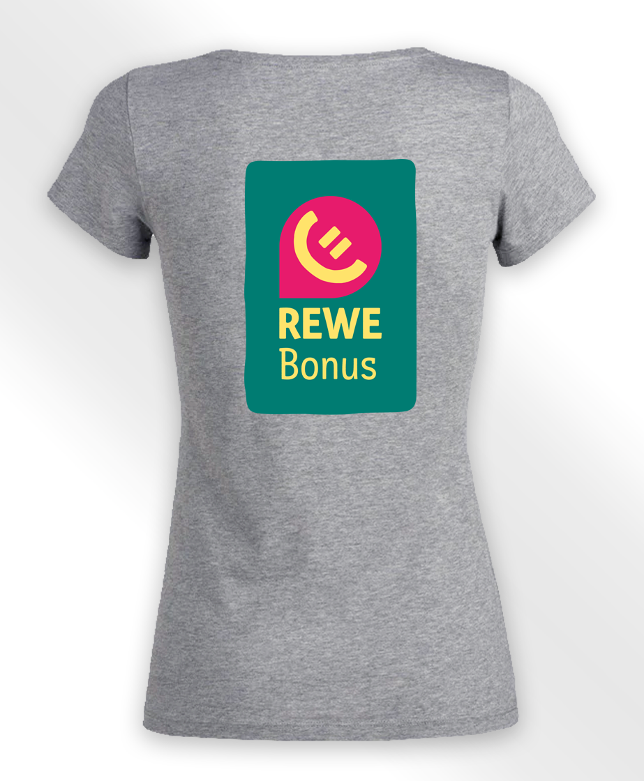 REWE Bonus T-Shirt tailliert Grau XL
