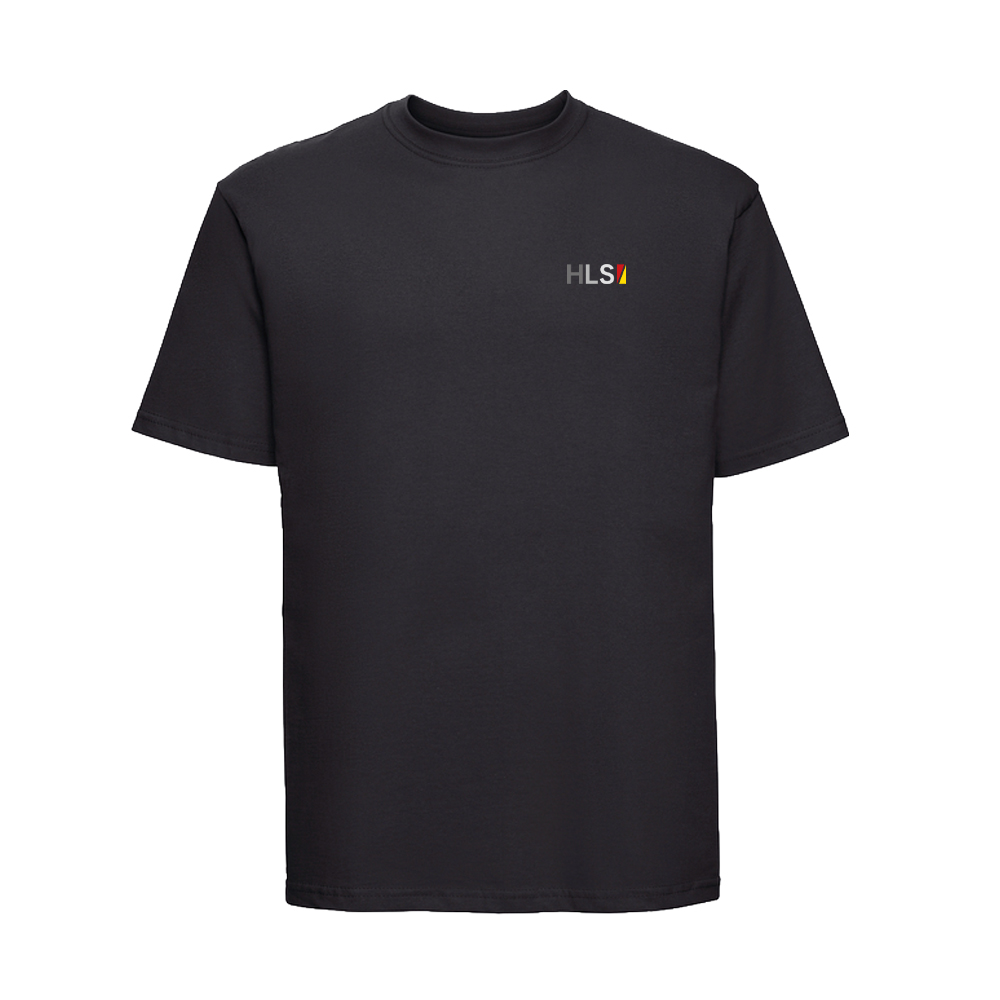 Russel T-Shirt 180M Unisex Baumwolle schwarz XS HLS